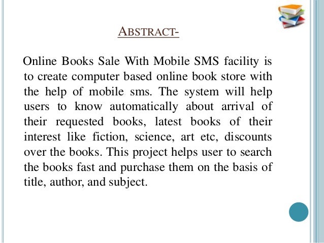 ONLINE BOOK SALES WITH MOBILE SMS PROJECT